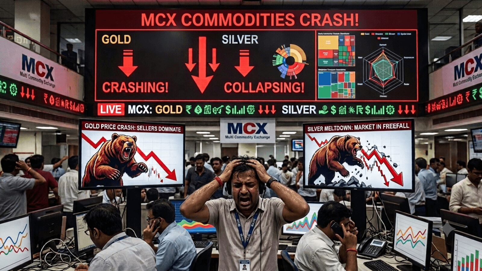 Gold and silver prices crash up to 2% on MCX- What is driving precious metals down?