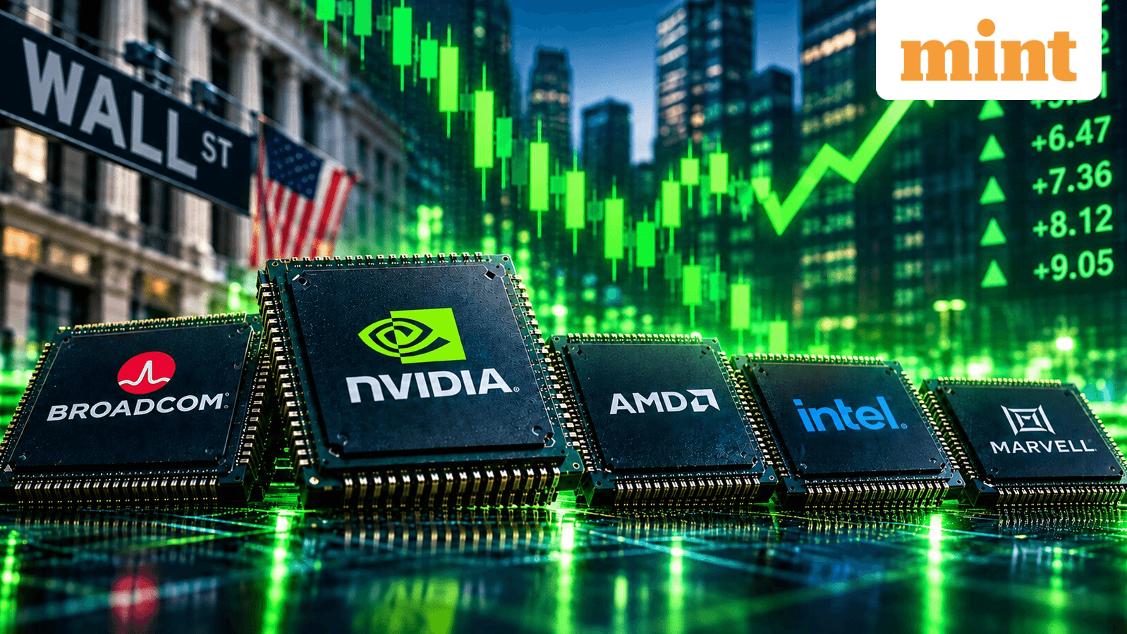 Chip stocks surge: Intel jumps 10%; Marvell, AMD and Nvidia extend gains | Key triggers explained