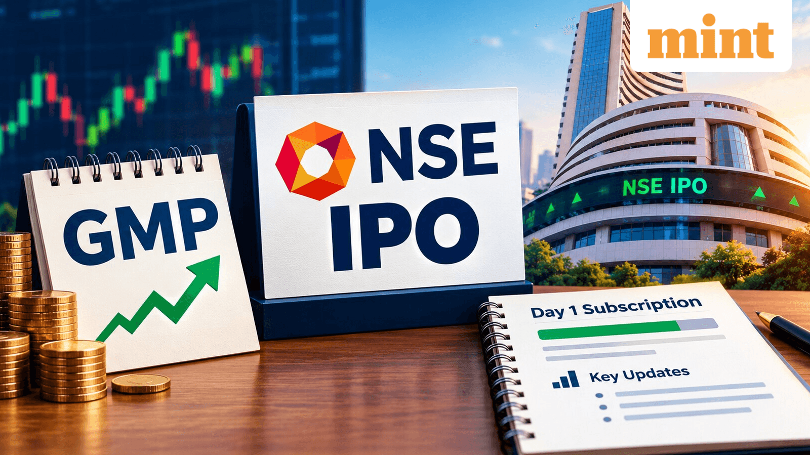 NSE IPO GMP latest price today, subscription status Day 1: Response by investors, grey market signals for listing gains