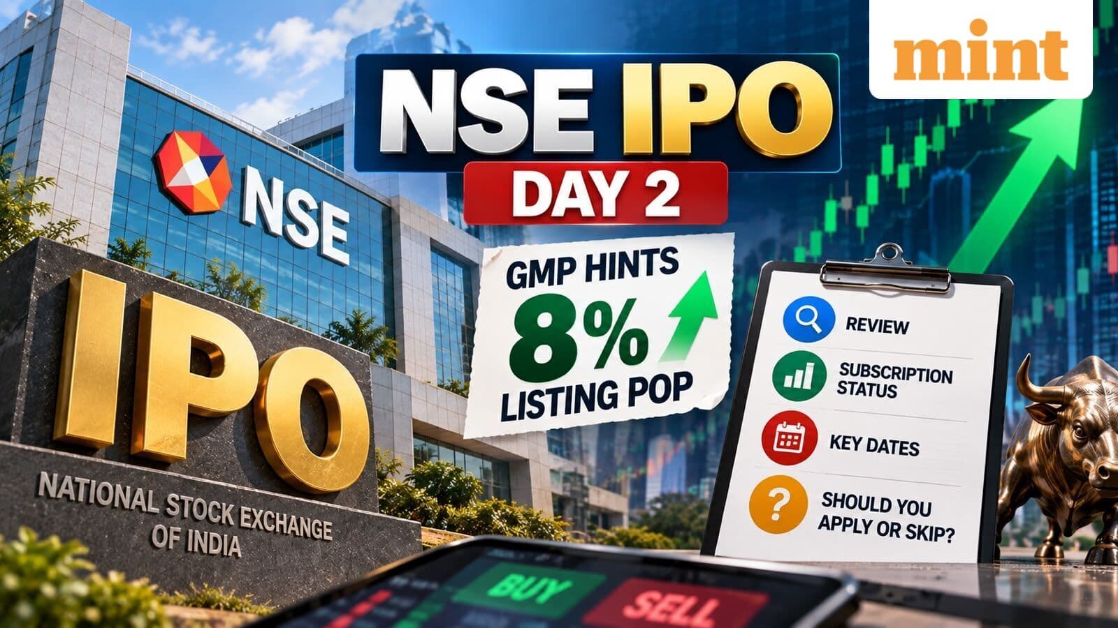 NSE IPO Day 2: Issue subcribed 43% so far. GMP hints 8% listing pop. Check review, key dates. Should you apply or skip?