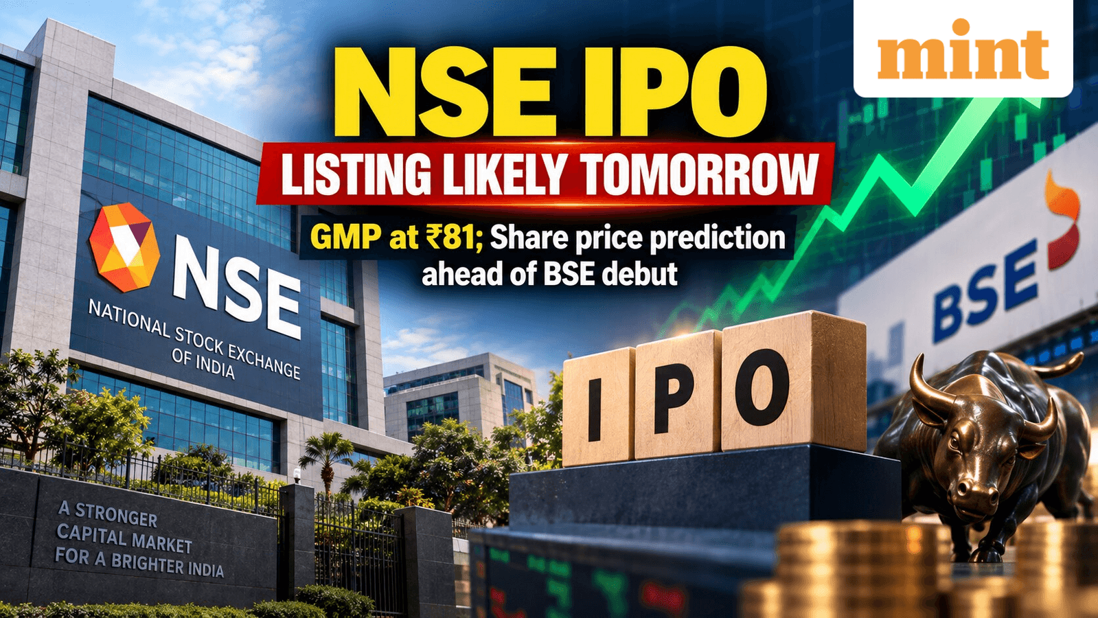 NSE IPO listing likely tomorrow: GMP at ₹81; Share price prediction ahead of BSE debut