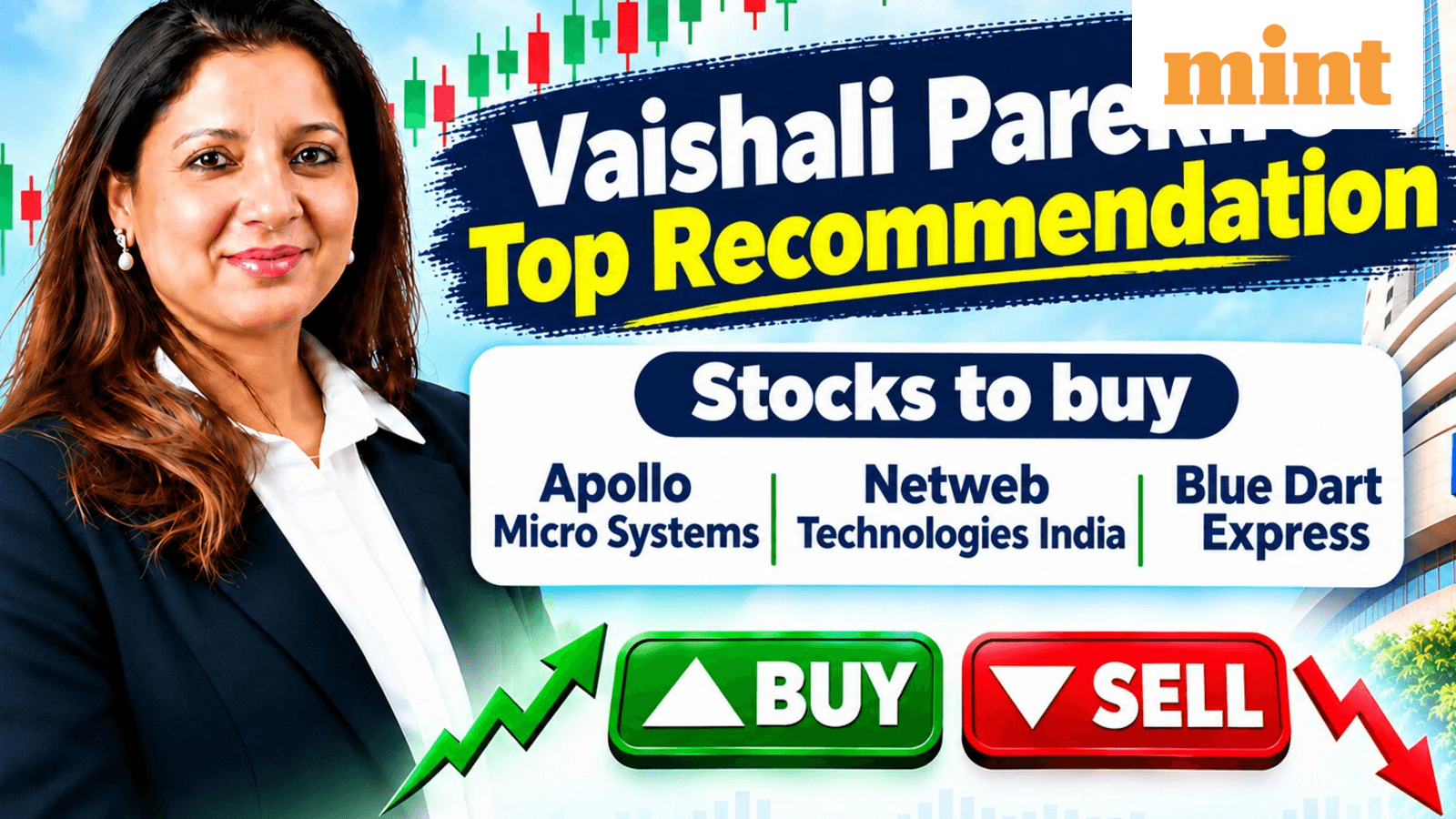 Top 3 stocks to buy: Apollo Micro Systems, Netweb Technologies, Blue Dart by Vaishali Parekh| Target, stop-loss