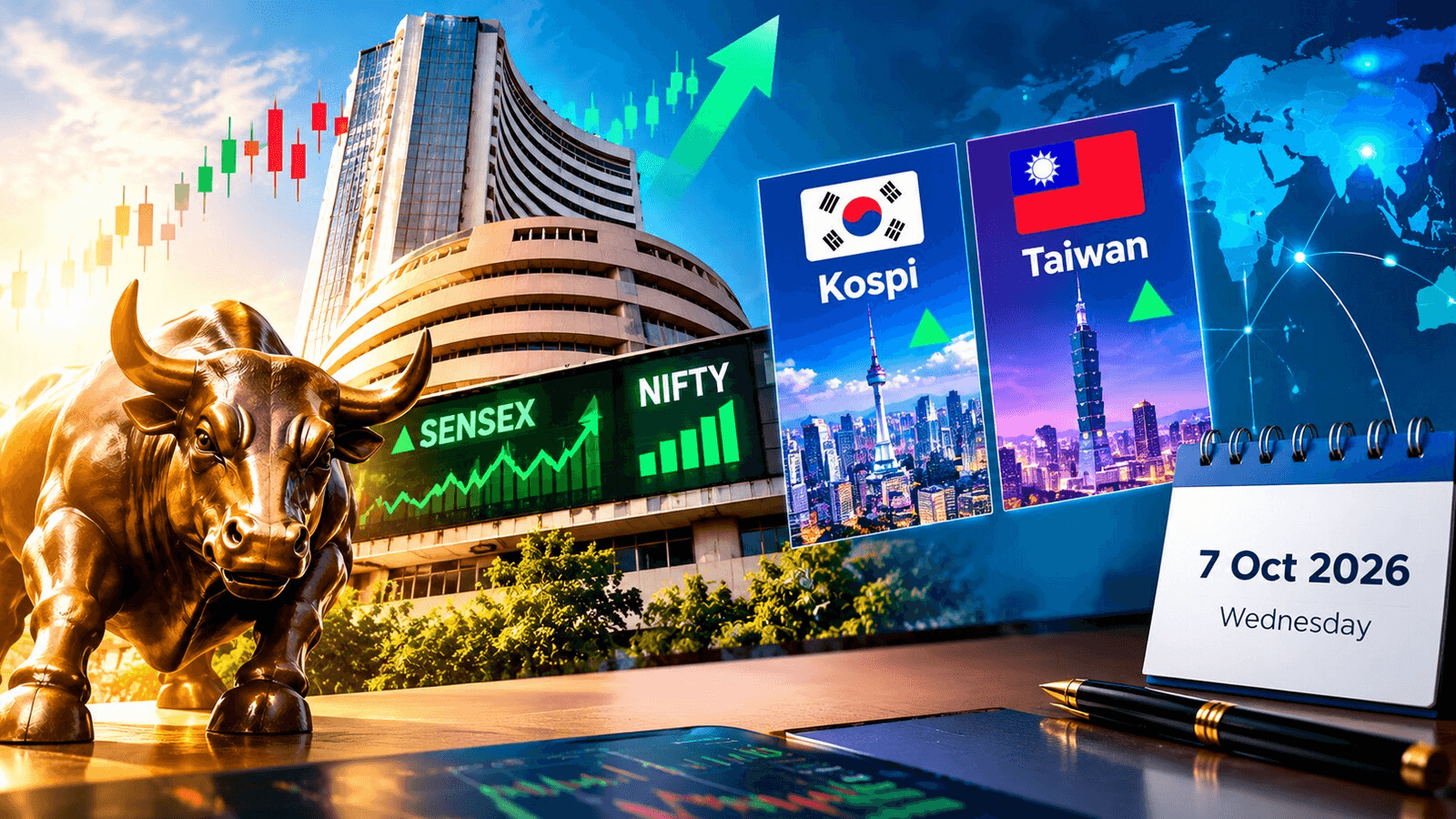 Stock market prediction for tomorrow: Sensex, Nifty outlook for Wednesday | Kospi, Taiwan cues to watch | 7 Oct 2026