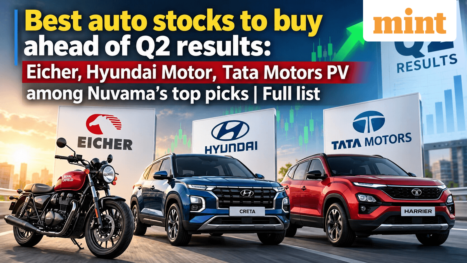 Best auto stocks to buy ahead of Q2 results: Eicher, Hyundai Motor, Tata Motors PV among Nuvama’s top picks | Full list