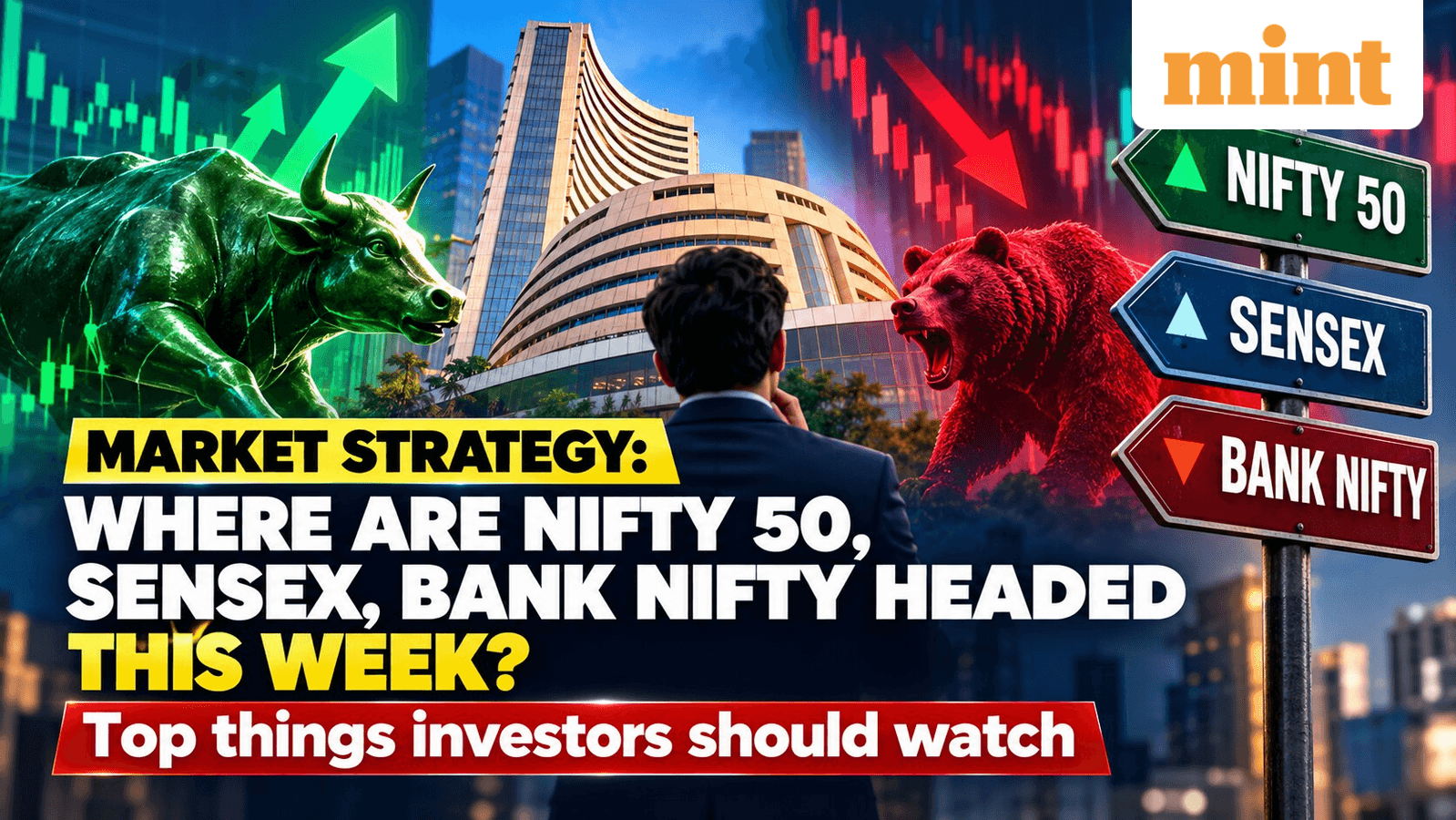 Market strategy: Where are Nifty 50, Sensex, Bank Nifty headed this week? Top things investors should watch?