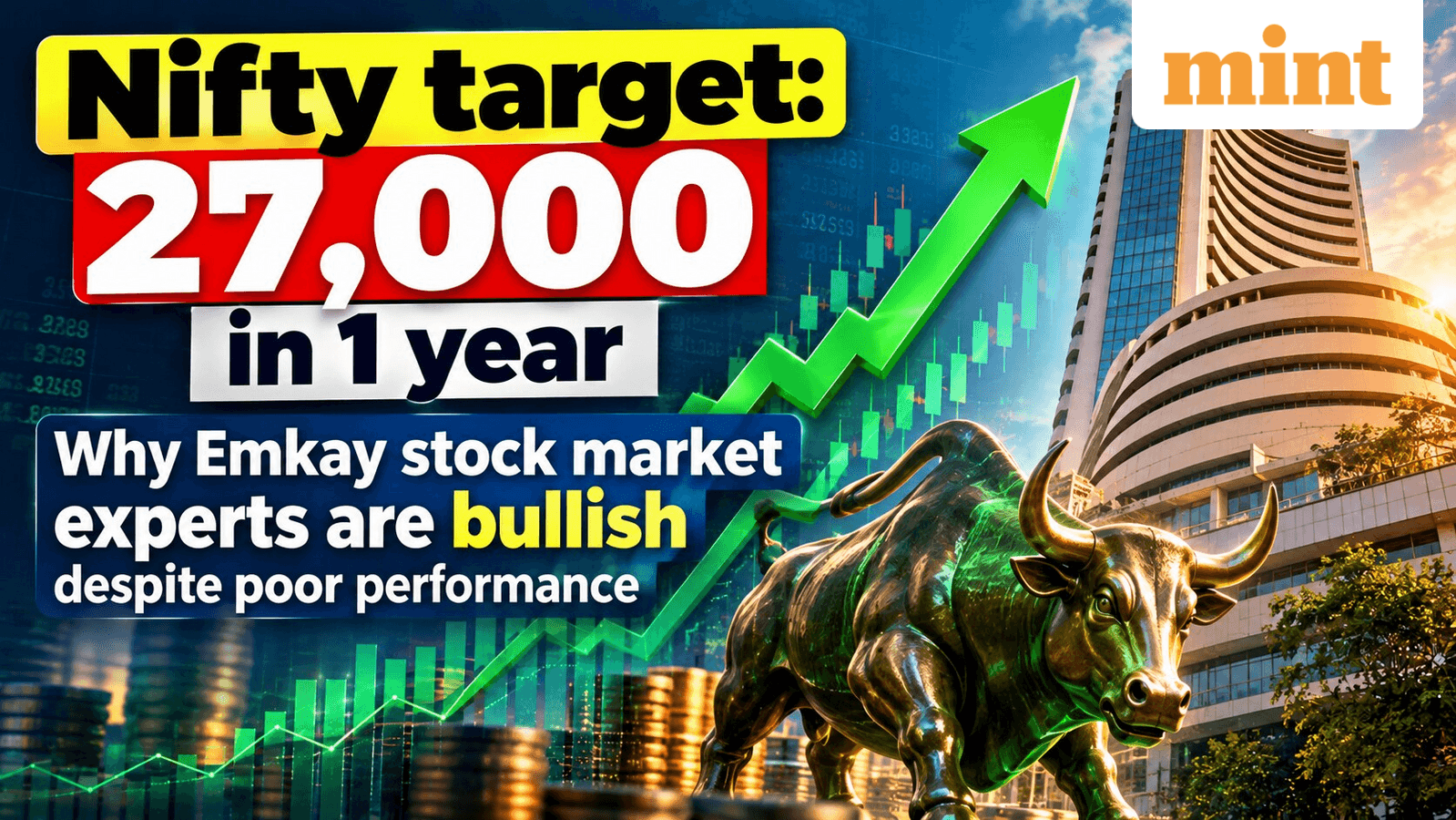 Nifty target: 27,000 in 1-year - Why Emkay stock market experts are bullish despite poor performance