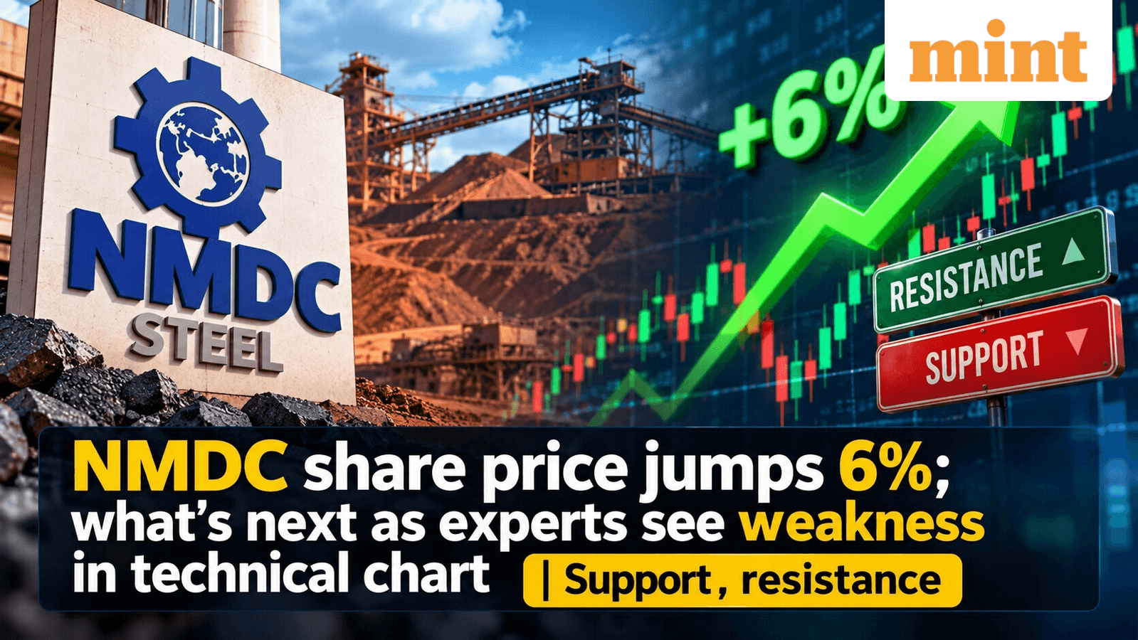 NMDC Steel share price jumps 6%; what's next as experts see weakness in technical chart | Support, resistance